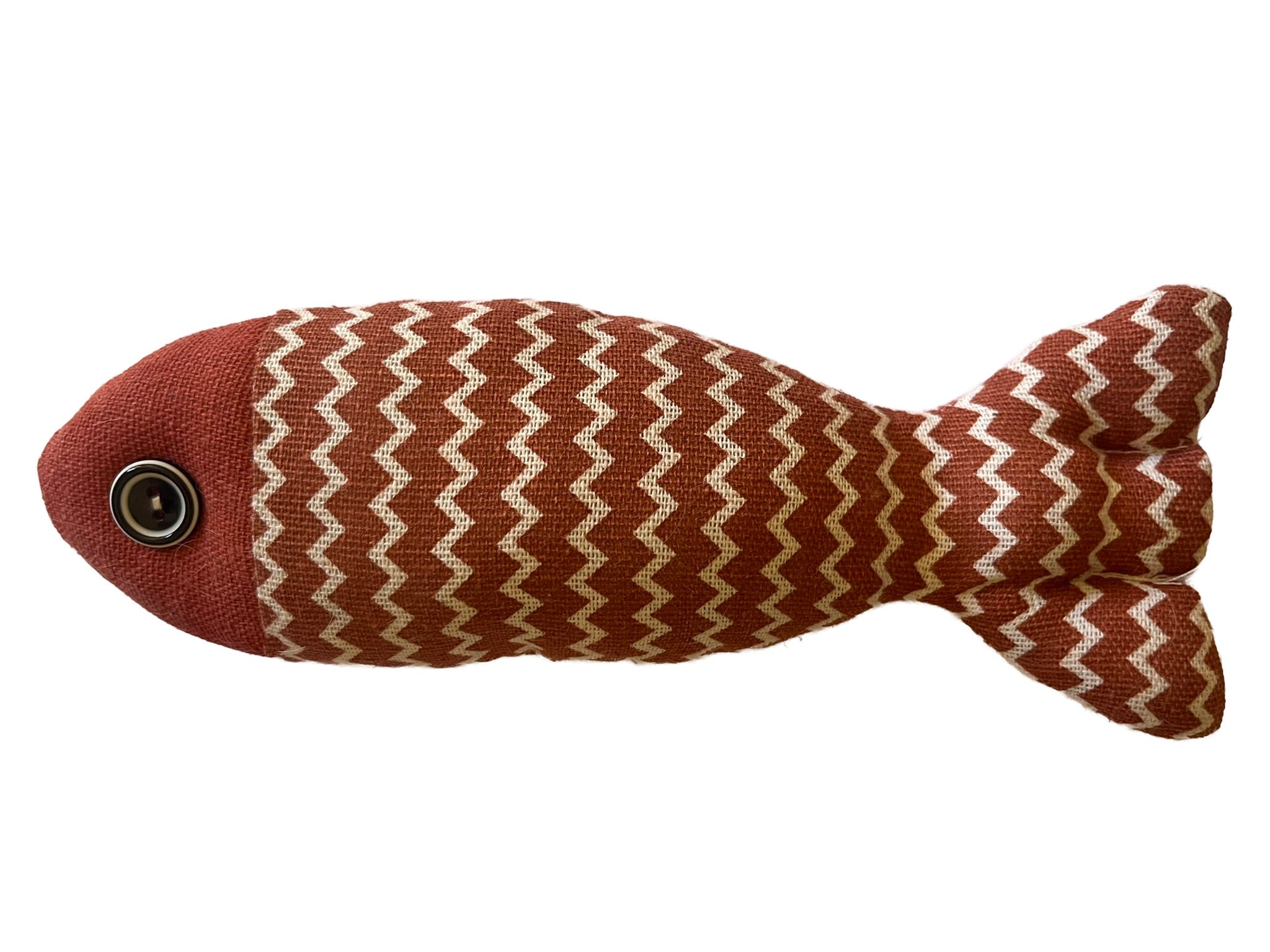 Poisson peluche pour chien et chat, 22cm de long, souple dans un tissu en maille costaud, 3 variantes de couleur : jaune - rouge - gris