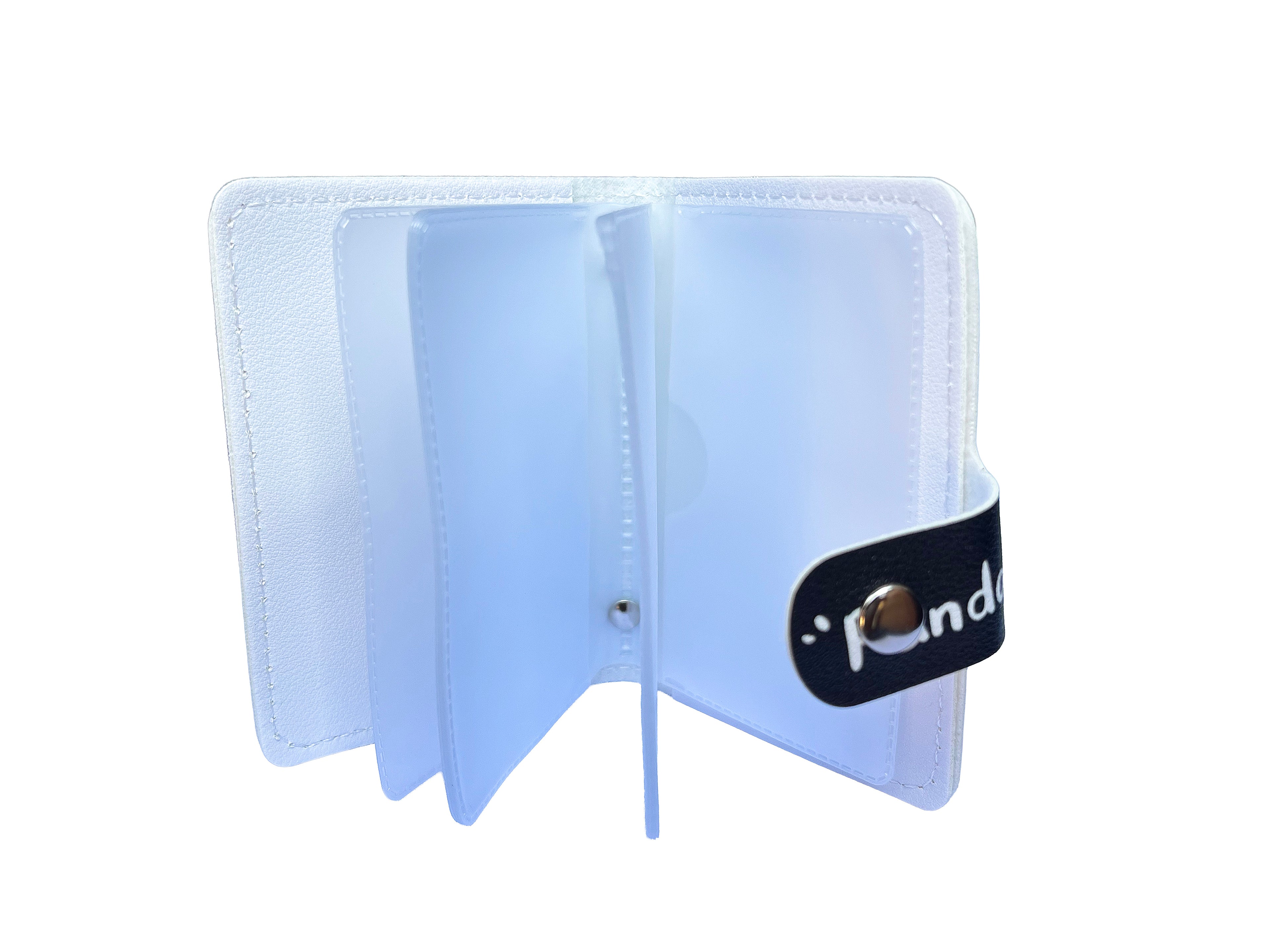 Porte-cartes 12 cartes de crédit ou de fidélité environ format poche couverture simili cuir, Petit Panda adore les bambous