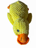 Peluche canard jaune pour petit chien de 24 cm